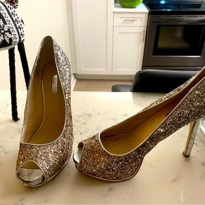 2 for $12!! Guess Gold/Silver Sparkle Heels
